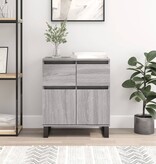 VidaXL Dressoir 60x35x70 cm bewerkt hout grijs sonoma eikenkleurig