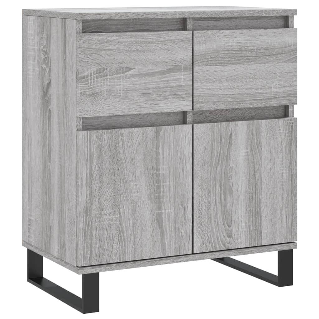 VidaXL Dressoir 60x35x70 cm bewerkt hout grijs sonoma eikenkleurig