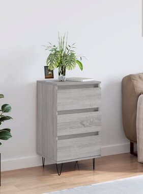 VidaXL Dressoir 40x35x70 cm bewerkt hout grijs sonoma