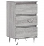 VidaXL Dressoir 40x35x70 cm bewerkt hout grijs sonoma