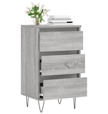 VidaXL Dressoir 40x35x70 cm bewerkt hout grijs sonoma