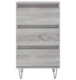 VidaXL Dressoir 40x35x70 cm bewerkt hout grijs sonoma