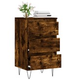 VidaXL Dressoir 40x35x70 cm bewerkt hout gerookt eikenkleurig