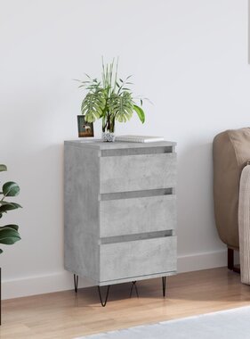 VidaXL Dressoir 40x35x70 cm bewerkt hout betongrijs