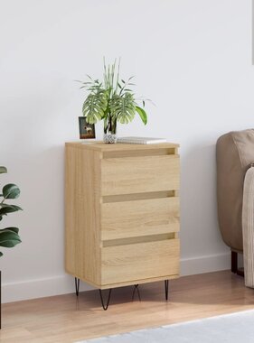 VidaXL Dressoir 40x35x70 cm bewerkt hout sonoma eikenkleurig