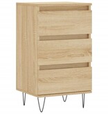 VidaXL Dressoir 40x35x70 cm bewerkt hout sonoma eikenkleurig