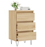 VidaXL Dressoir 40x35x70 cm bewerkt hout sonoma eikenkleurig