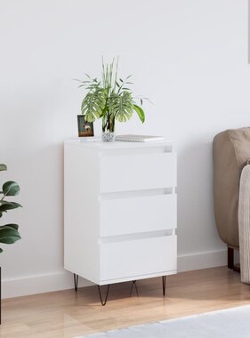 VidaXL Dressoir 40x35x70 cm bewerkt hout wit