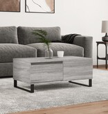 VidaXL Salontafel 90x50x36,5 cm bewerkt hout grijs sonoma