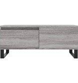 VidaXL Salontafel 90x50x36,5 cm bewerkt hout grijs sonoma