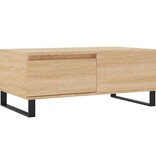 VidaXL Salontafel 90x50x36,5 cm bewerkt hout sonoma eikenkleurig