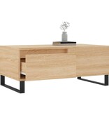 VidaXL Salontafel 90x50x36,5 cm bewerkt hout sonoma eikenkleurig