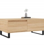 VidaXL Salontafel 90x50x36,5 cm bewerkt hout sonoma eikenkleurig