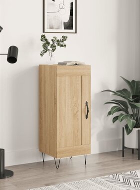 VidaXL Dressoir 34,5x34x90 cm bewerkt hout sonoma eiken