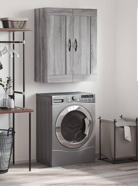 VidaXL Wandkast 69,5x34x90 cm bewerkt hout grijs sonoma eikenkleurig