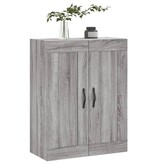 VidaXL Wandkast 69,5x34x90 cm bewerkt hout grijs sonoma eikenkleurig