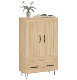 VidaXL Hoge kast 69,5x31x115 cm bewerkt hout sonoma eikenkleurig