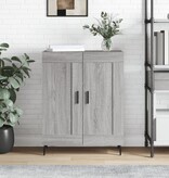 VidaXL Dressoir 69,5x34x90 cm bewerkt hout grijs sonoma eikenkleurig