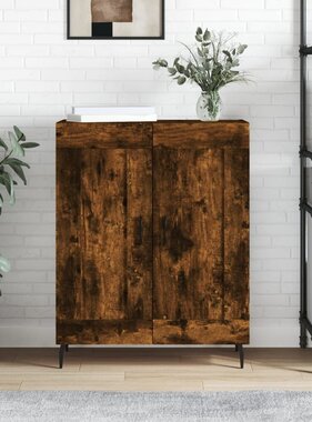 VidaXL Dressoir 69,5x34x90 cm bewerkt hout gerookt eikenkleurig