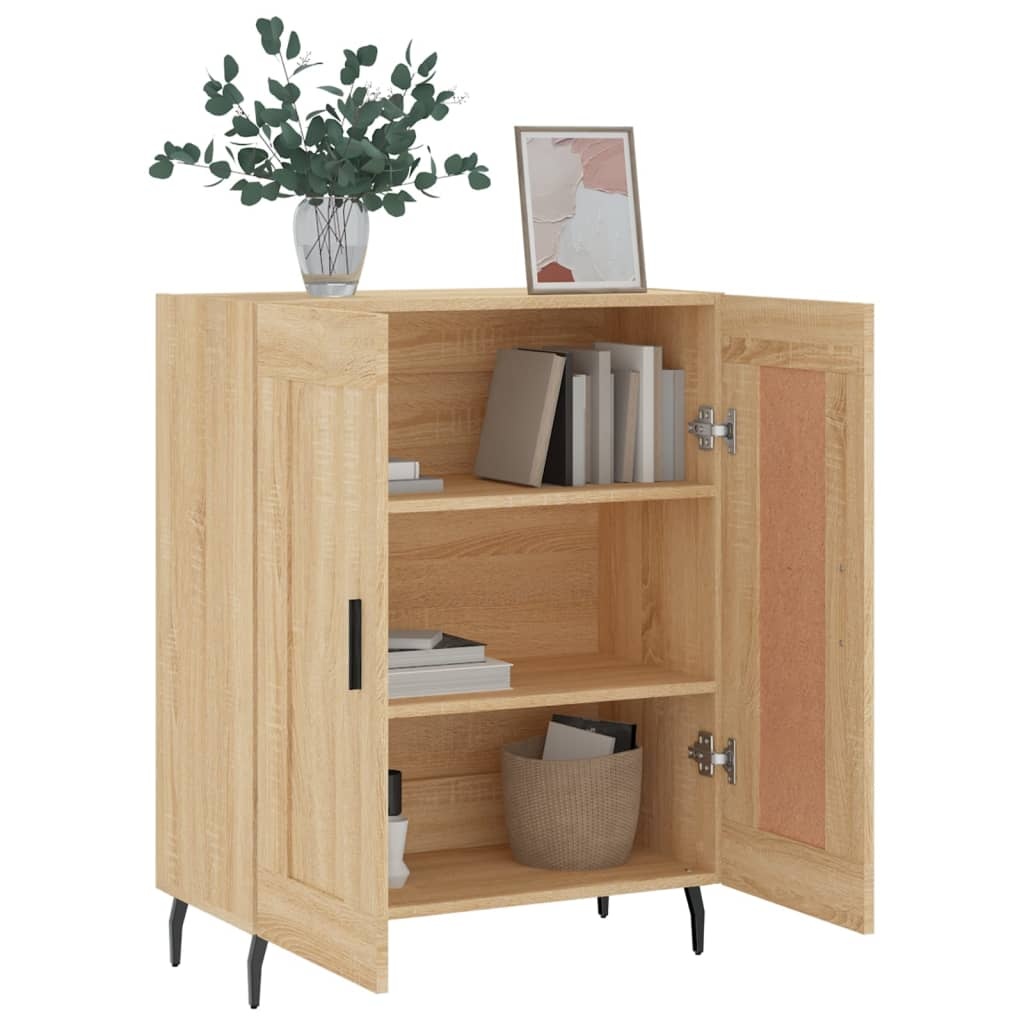 VidaXL Dressoir 69,5x34x90 cm bewerkt hout sonoma eikenkleurig