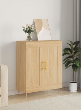 VidaXL Dressoir 69,5x34x90 cm bewerkt hout sonoma eikenkleurig