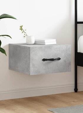 VidaXL Nachtkastje wandgemonteerd 35x35x20 cm betongrijs