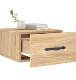 VidaXL Nachtkastje wandgemonteerd 35x35x20 cm sonoma eikenkleurig
