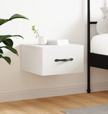 VidaXL Nachtkastje wandgemonteerd 35x35x20 cm wit