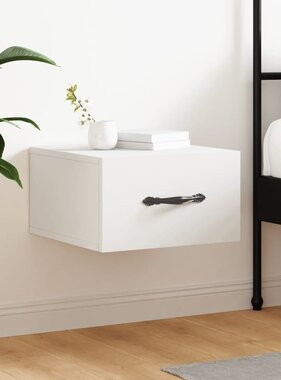 VidaXL Nachtkastje wandgemonteerd 35x35x20 cm wit
