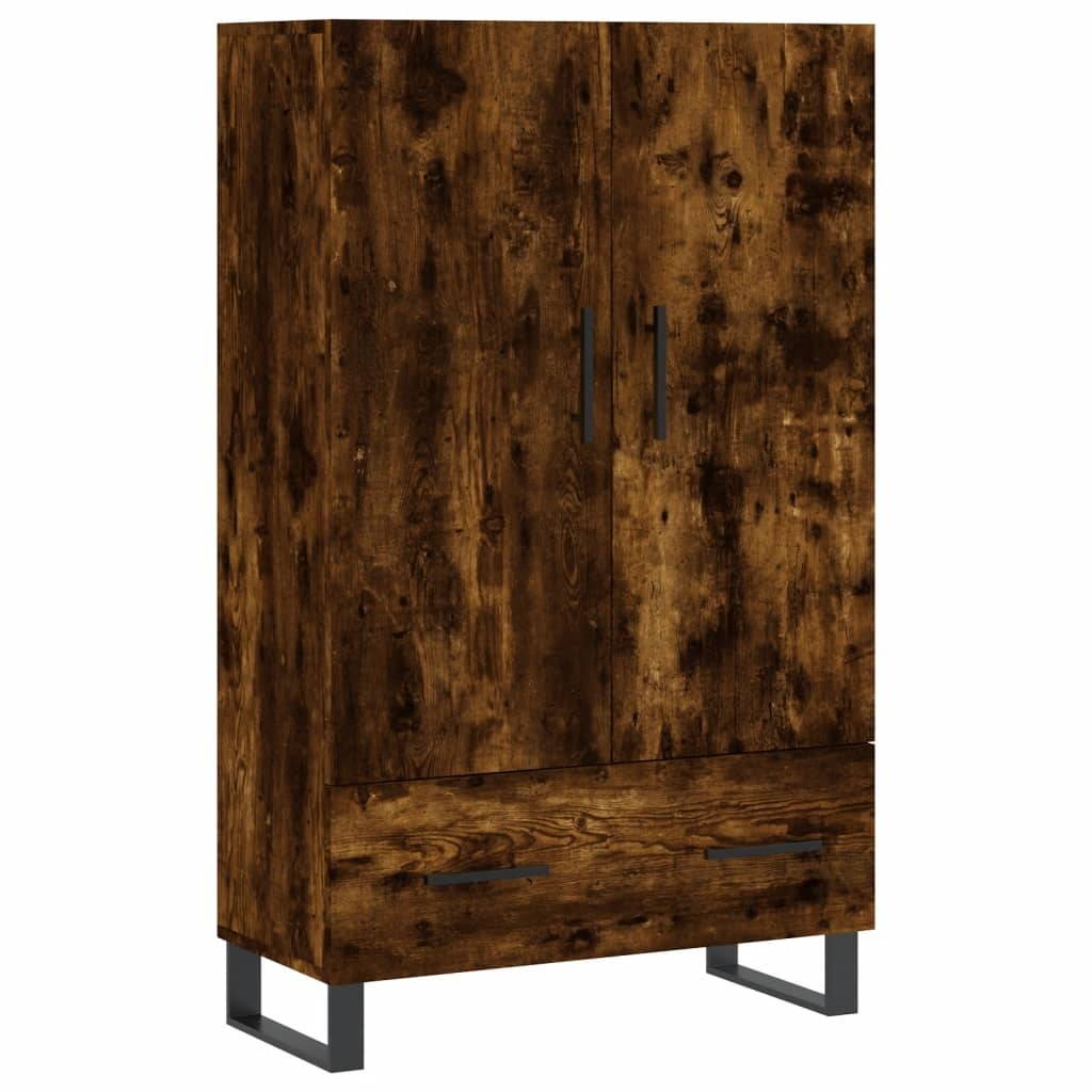 VidaXL Hoge kast 69,5x31x115 cm bewerkt hout gerookt eikenkleurig