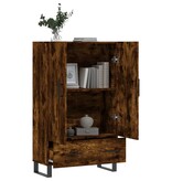 VidaXL Hoge kast 69,5x31x115 cm bewerkt hout gerookt eikenkleurig
