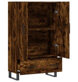 VidaXL Hoge kast 69,5x31x115 cm bewerkt hout gerookt eikenkleurig