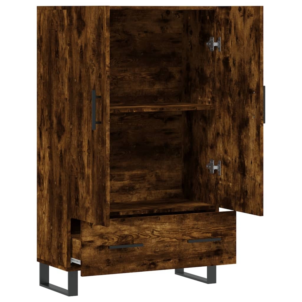 VidaXL Hoge kast 69,5x31x115 cm bewerkt hout gerookt eikenkleurig