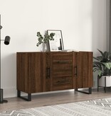 VidaXL Dressoir 100x36x60 cm bewerkt hout bruin eikenkleur