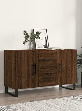 VidaXL Dressoir 100x36x60 cm bewerkt hout bruin eikenkleur