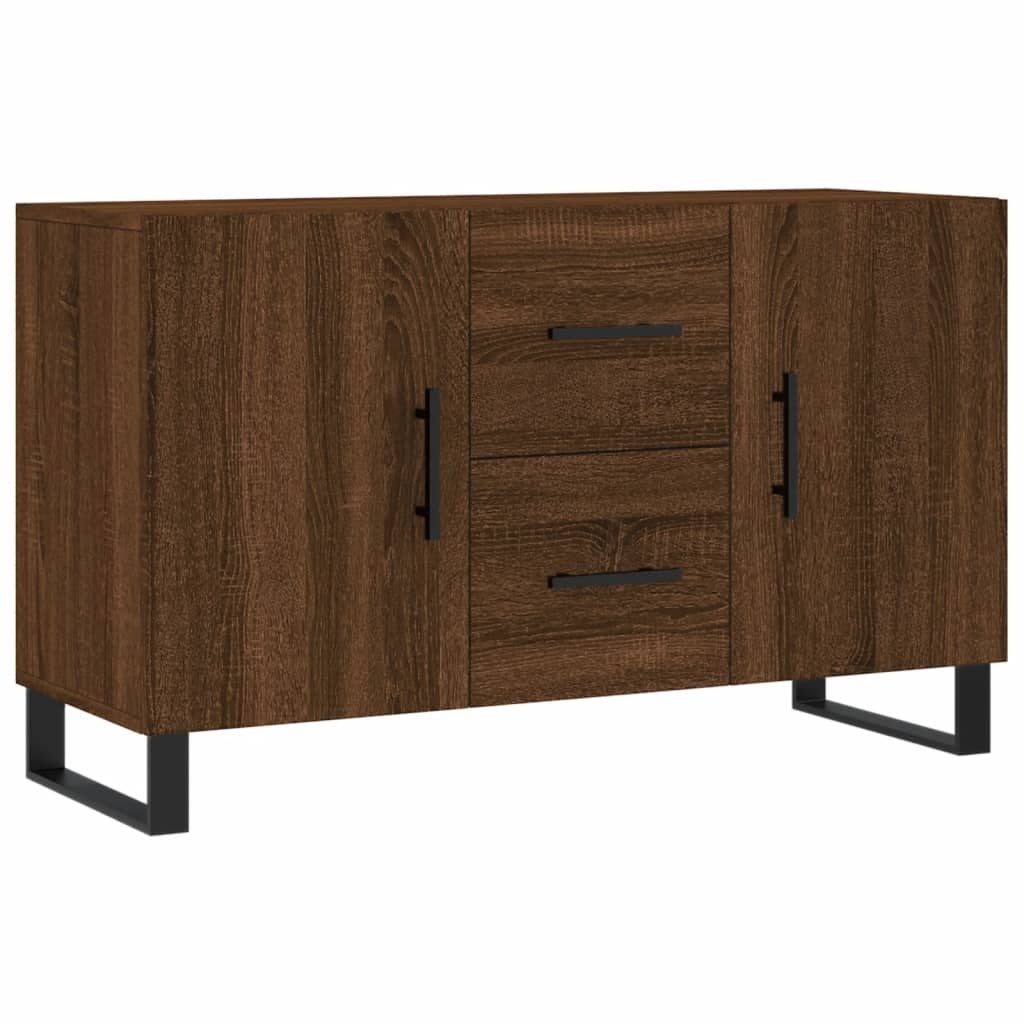 VidaXL Dressoir 100x36x60 cm bewerkt hout bruin eikenkleur
