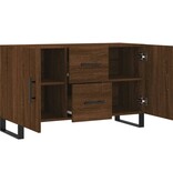 VidaXL Dressoir 100x36x60 cm bewerkt hout bruin eikenkleur