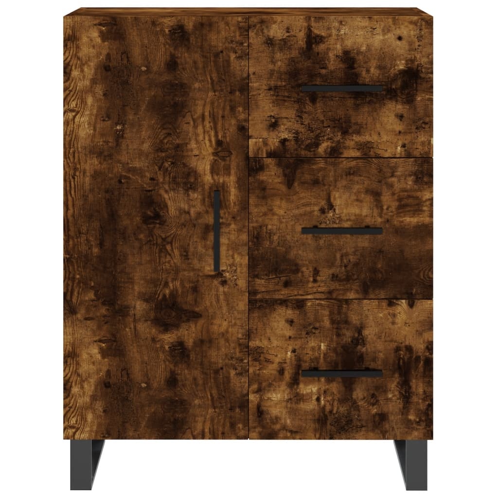 VidaXL Dressoir 69,5x34x90 cm bewerkt hout gerookt eikenkleurig