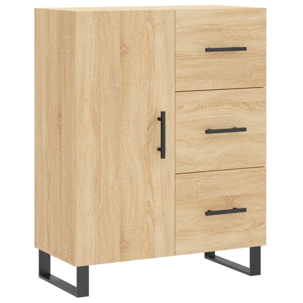 VidaXL Dressoir 69,5x34x90 cm bewerkt hout sonoma eikenkleurig