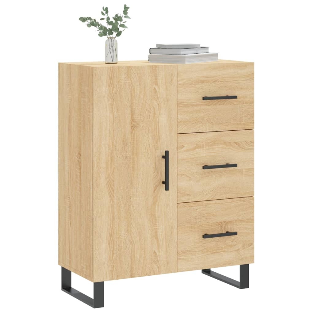 VidaXL Dressoir 69,5x34x90 cm bewerkt hout sonoma eikenkleurig