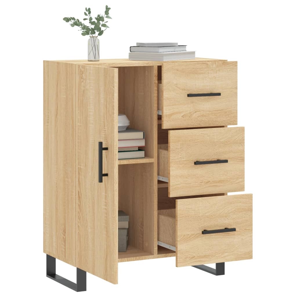 VidaXL Dressoir 69,5x34x90 cm bewerkt hout sonoma eikenkleurig