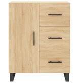 VidaXL Dressoir 69,5x34x90 cm bewerkt hout sonoma eikenkleurig