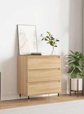 VidaXL Dressoir 60x35x70 cm bewerkt hout sonoma eikenkleurig