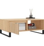 VidaXL Salontafel 90x60x35 cm bewerkt hout sonoma eikenkleurig