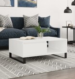 VidaXL Salontafel 90x60x35 cm bewerkt hout wit