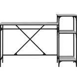 VidaXL Bureau 135x50x90 bewerkt hout en ijzer grijs sonoma eikenkleur