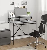 VidaXL Bureau 100x50x90 cm bewerkt hout en ijzer grijs sonoma eiken