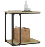 VidaXL Bijzettafel 50x35x52 cm bewerkt hout sonoma eikenkleurig