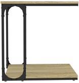 VidaXL Bijzettafel 50x35x52 cm bewerkt hout sonoma eikenkleurig