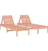 VidaXL Ligbedden 2 st 199,5x60x74 cm massief douglashout